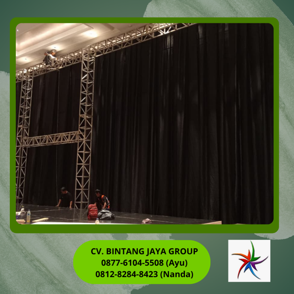 Sewa Tirai Hitam Tinggi 8 Meter Jakarta