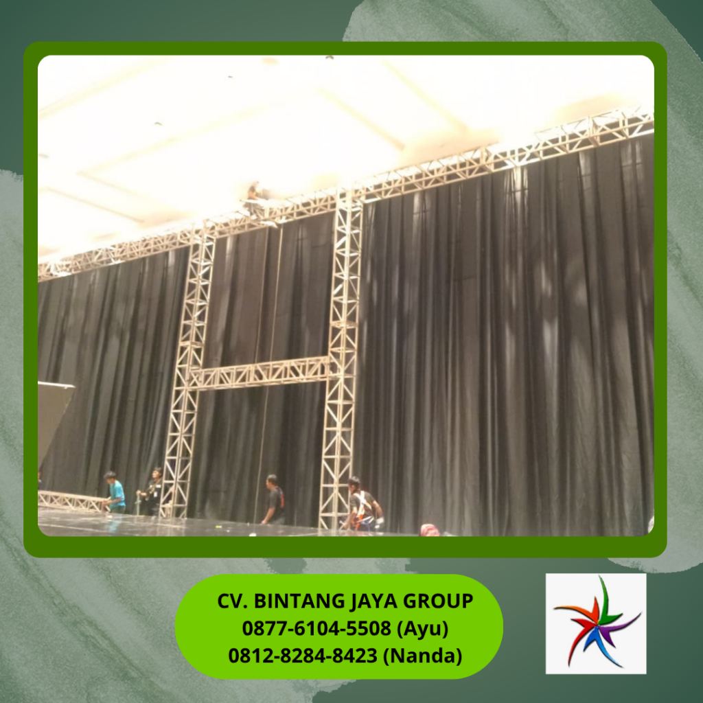 Sewa Tirai Hitam Tinggi 8 Meter Jakarta