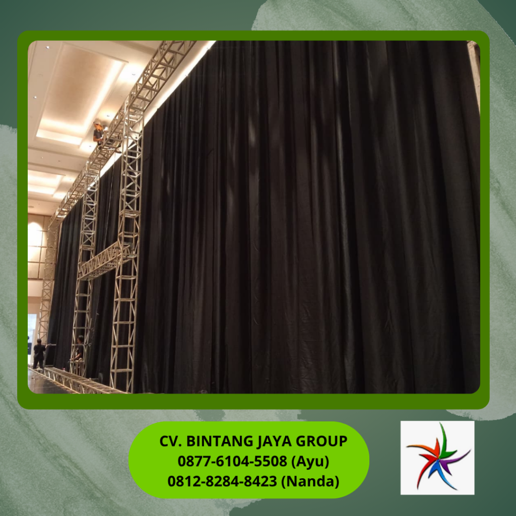 Sewa Tirai Hitam Tinggi 8 Meter Jakarta