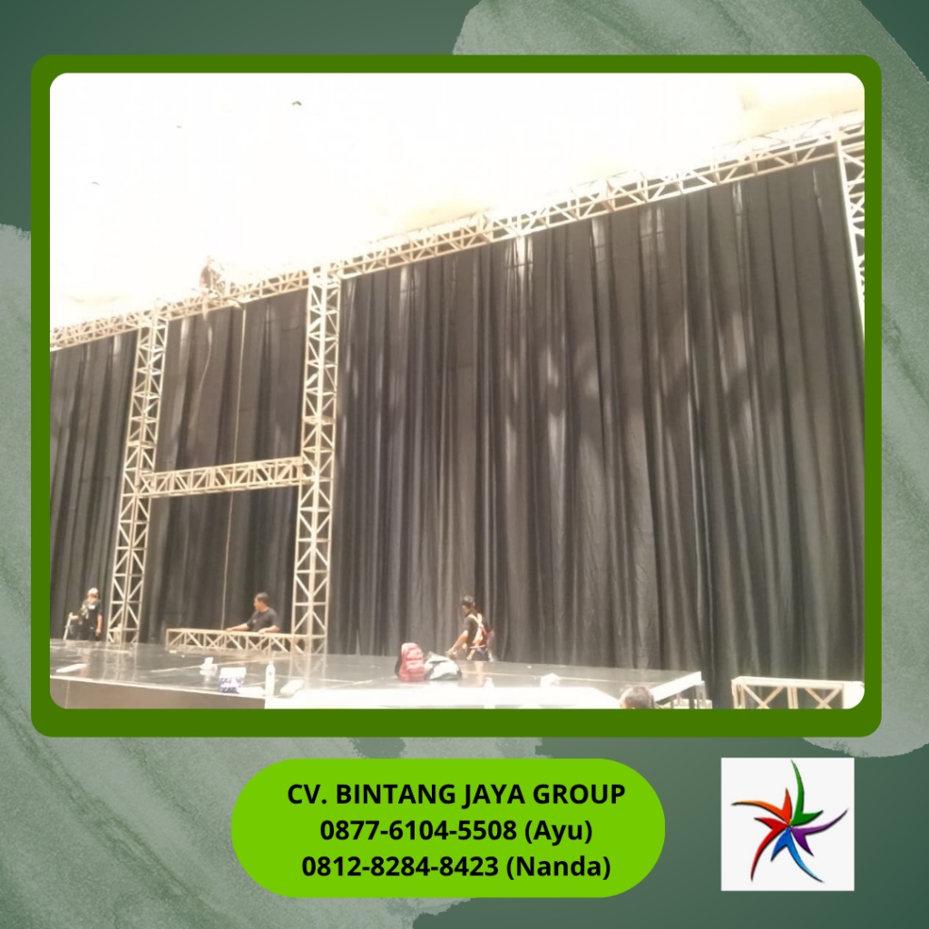 Sewa Tirai Hitam Tinggi 8 Meter Jakarta