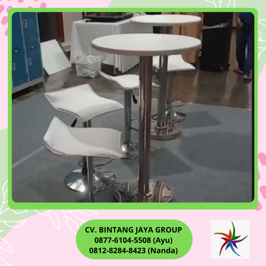 Rental BARSTOOL Putih KURSI BAR Kotak Jakarta