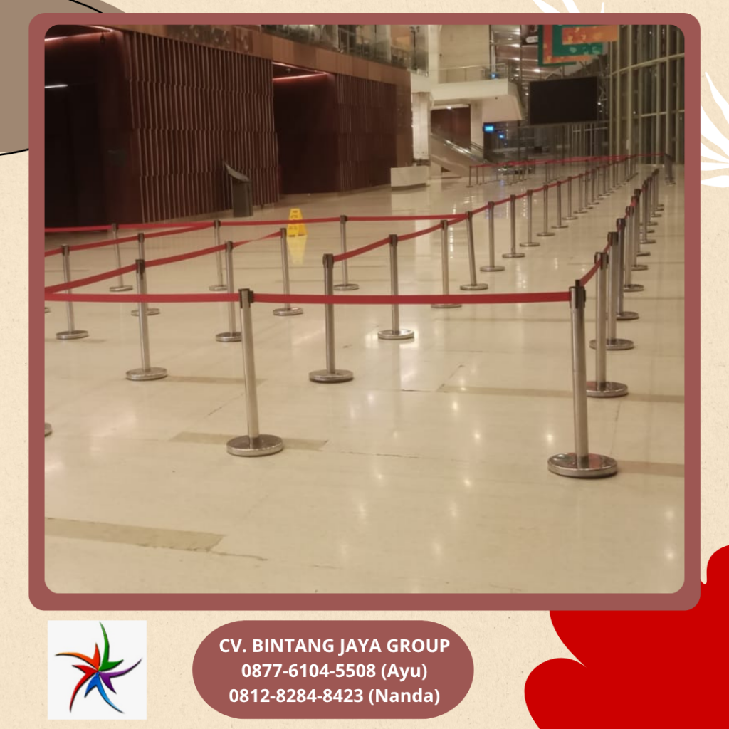 Rental Tiang Antrian Type Pita Sabuk Merah Jakarta
