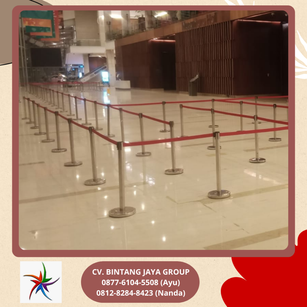 Rental Tiang Antrian Type Pita Sabuk Merah Jakarta