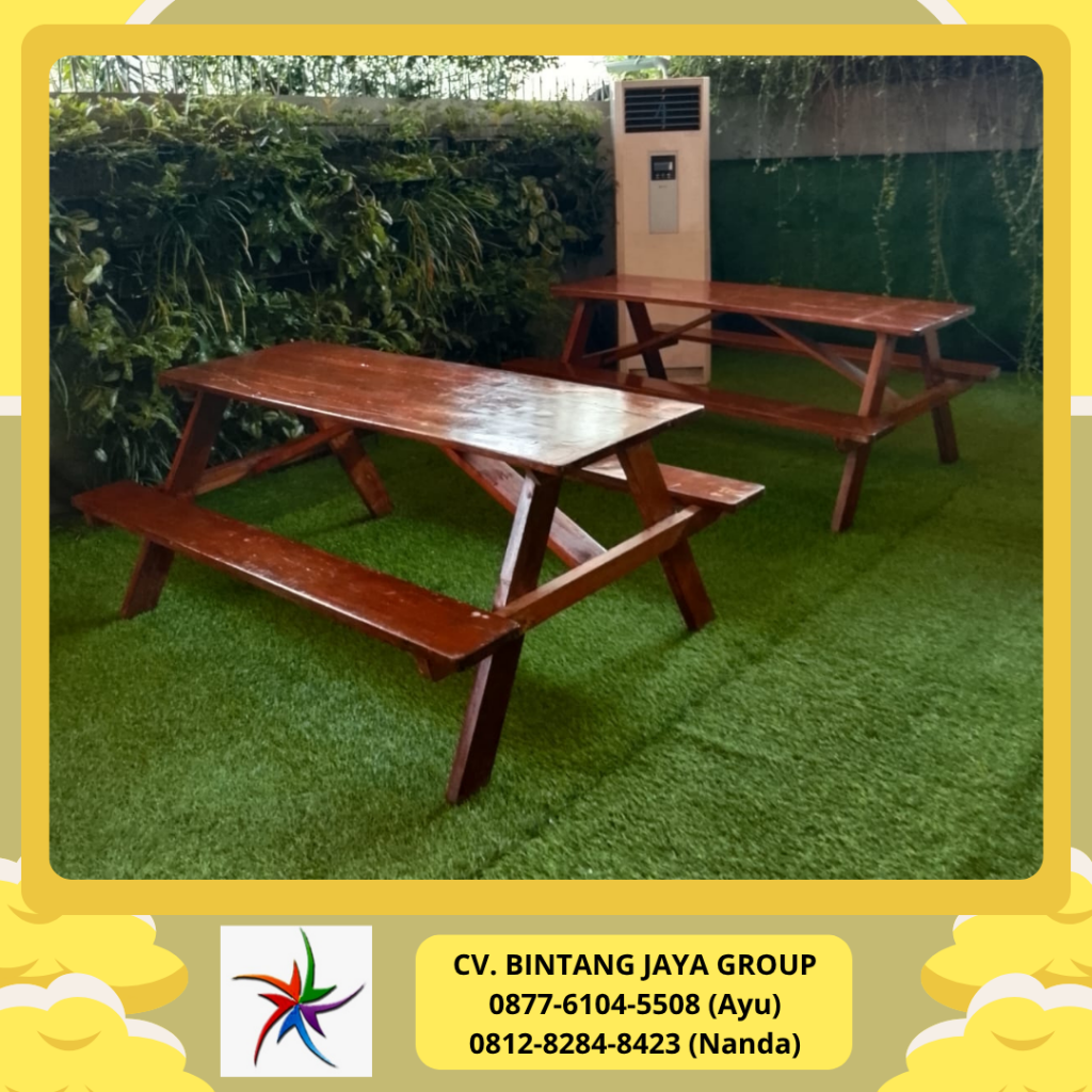 Sewa Bangku Taman Dan Meja Barstool Cover Putih Jakarta