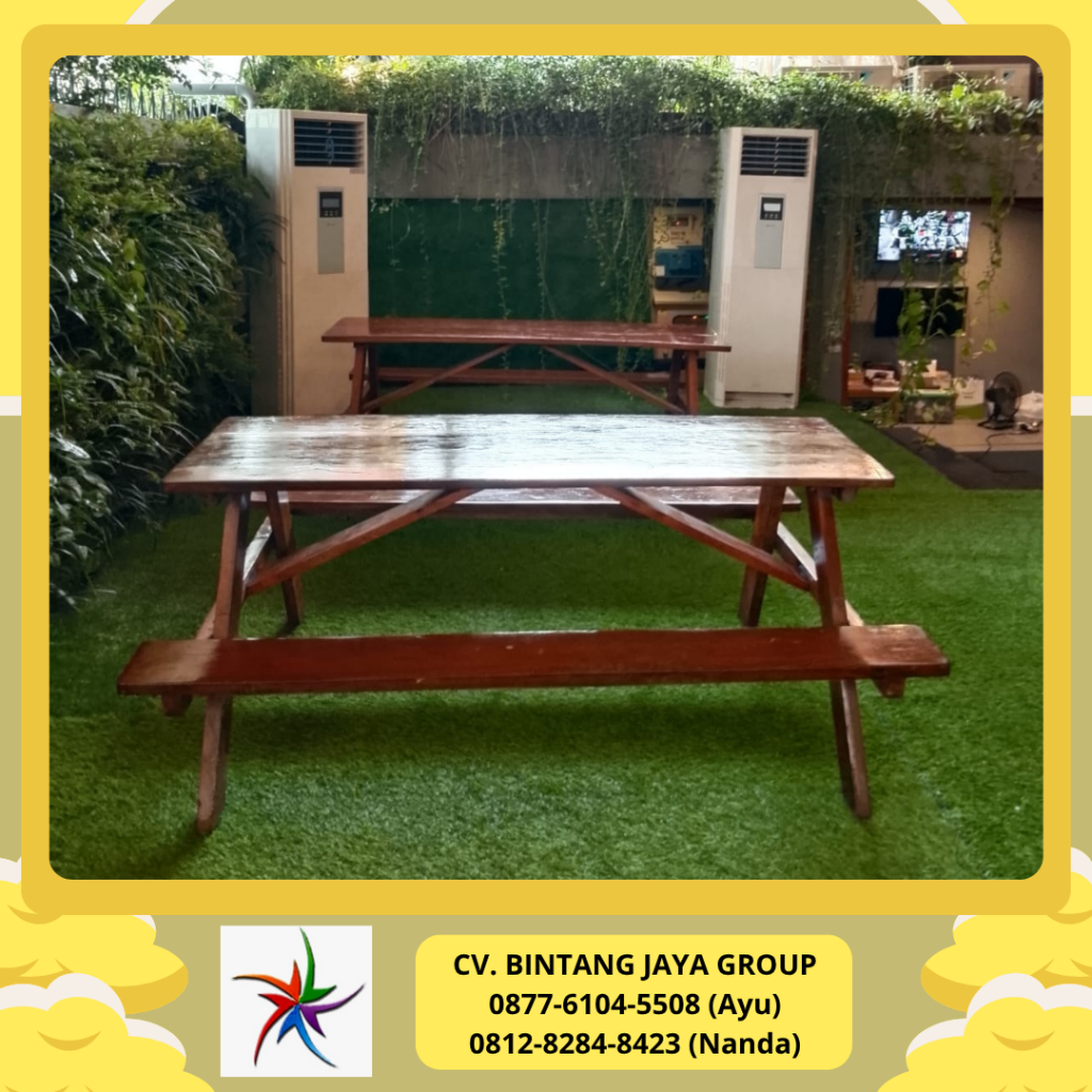 Sewa Bangku Taman Dan Meja Barstool Cover Putih Jakarta