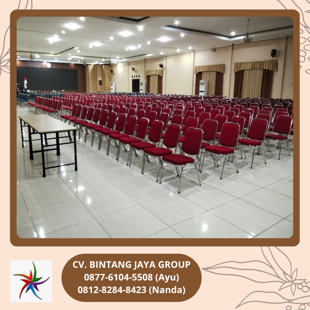 Sewa Kursi Event Type Futura Polos Merah Stainless Jakarta