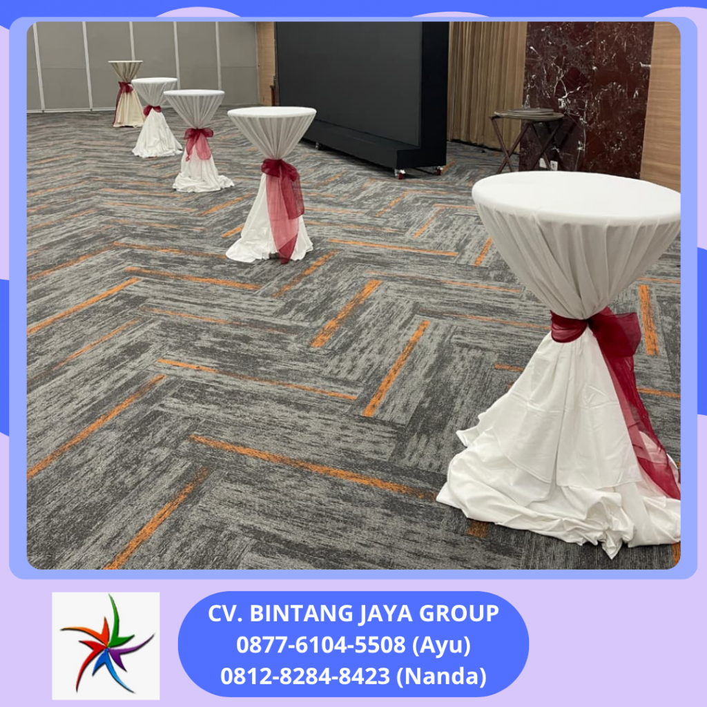 Sewa Meja Barstool Cover Putih Pita Merah Jakarta