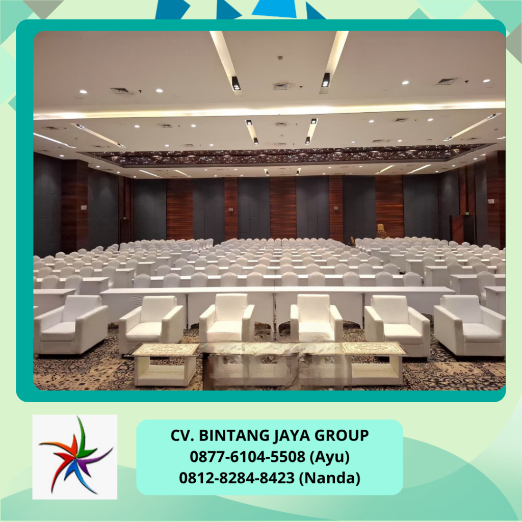 Sewa Sofa Kotak Single Dan Kursi Futura Cover Putih Jakarta