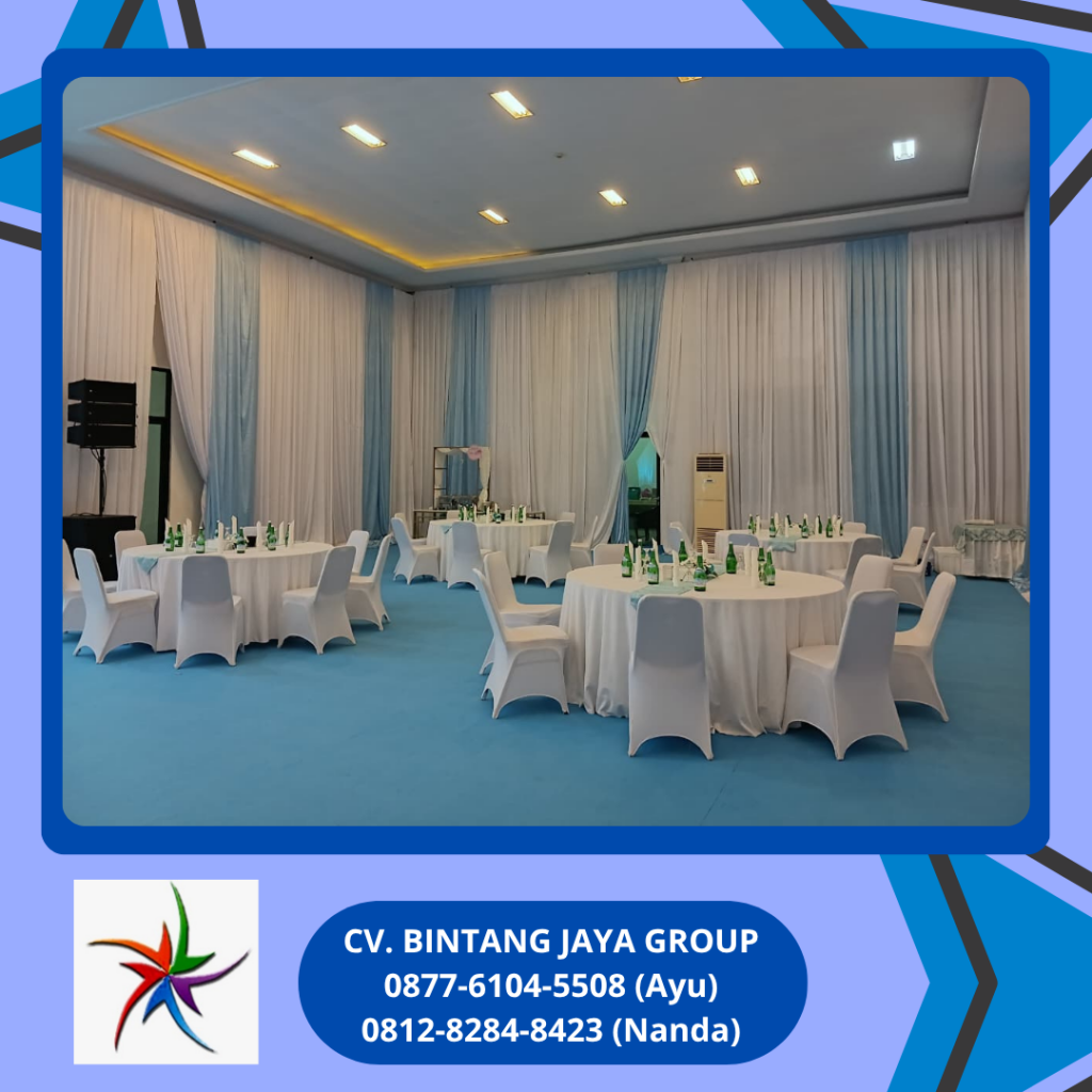 Sewa Tenda Serut Putih Biru Event Kodiklat Serpong