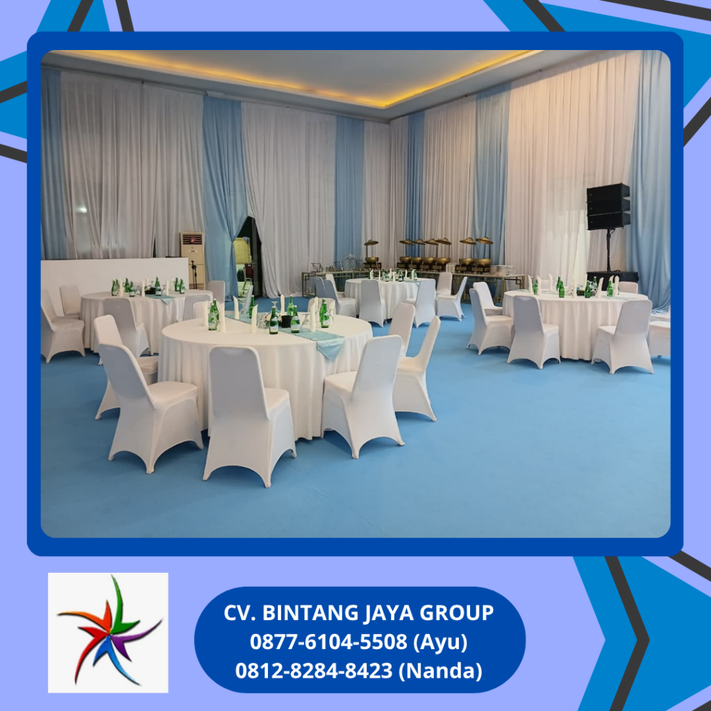 Sewa Tenda Serut Putih Biru Event Kodiklat Serpong