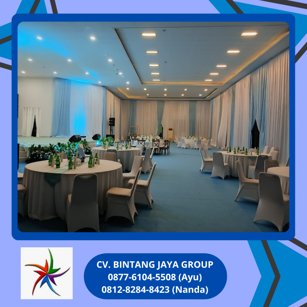 Sewa Tenda Serut Putih Biru Event Kodiklat Serpong