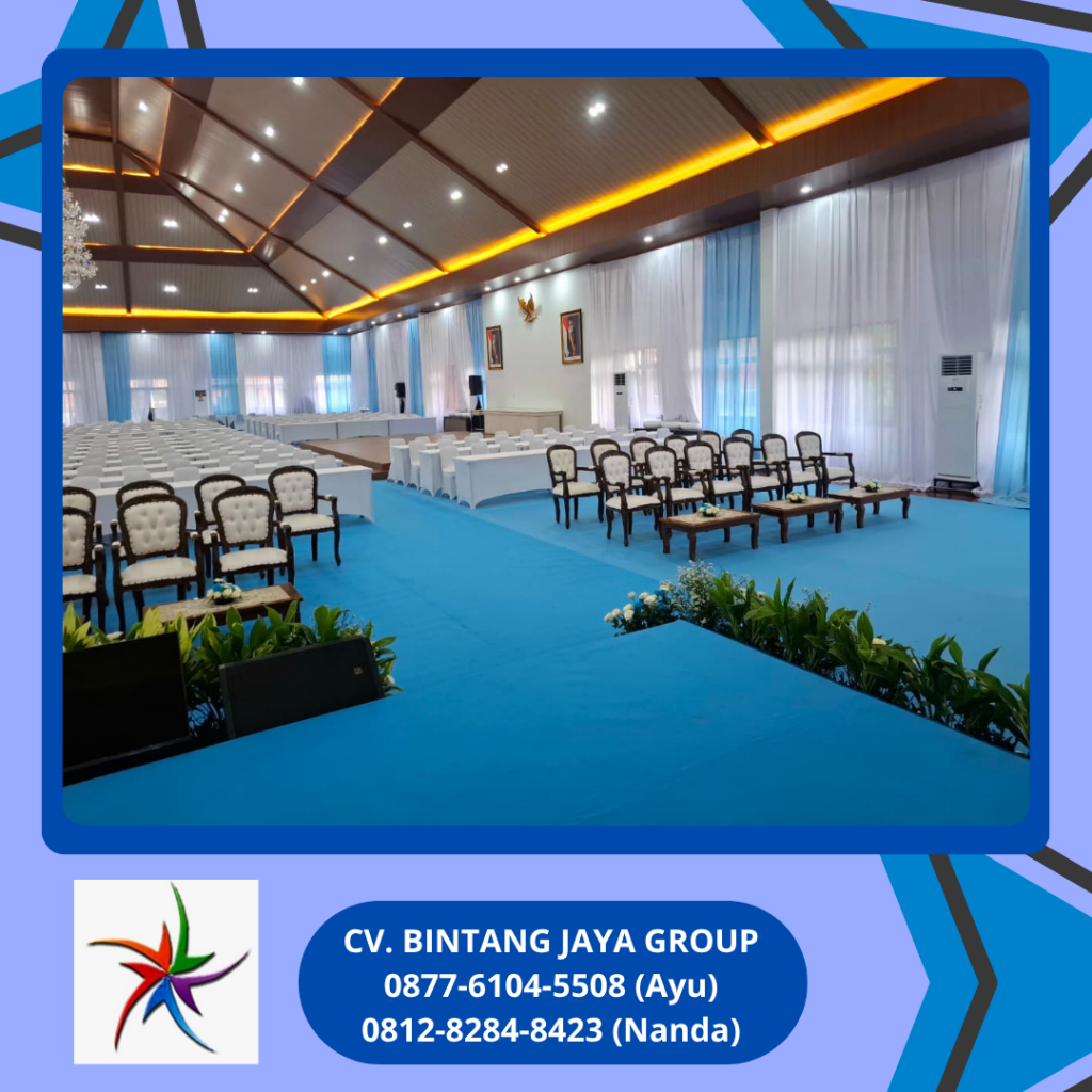 Sewa Tenda Serut Putih Biru Event Kodiklat Serpong