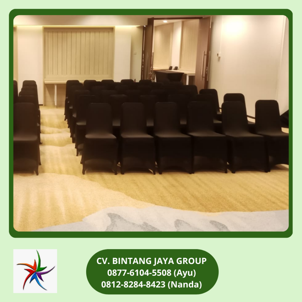 Rental Susun Stainless Sarung Kursi Hitam Jakarta