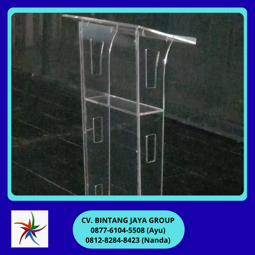 Rental Podium Acrylic Kotak Jakarta