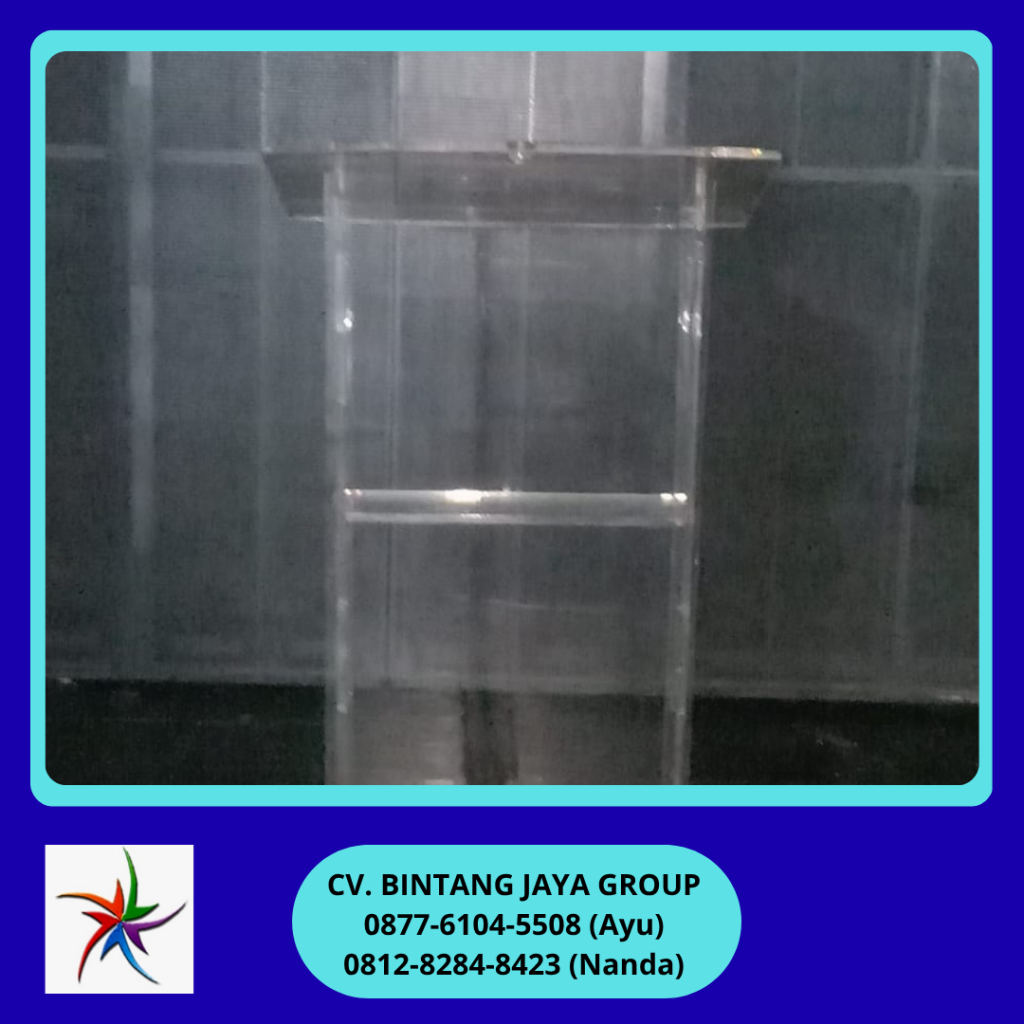 Rental Podium Acrylic Kotak Jakarta
