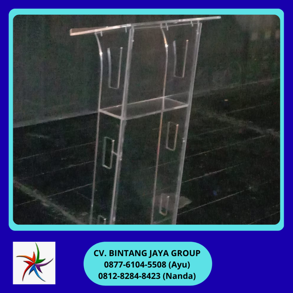 Rental Podium Acrylic Kotak Jakarta