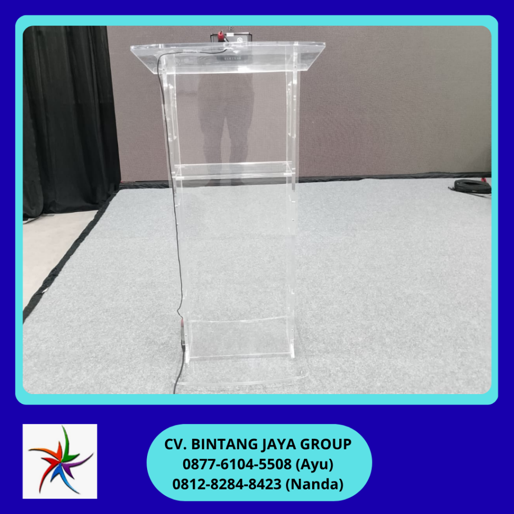 Rental Podium Acrylic Kotak Jakarta