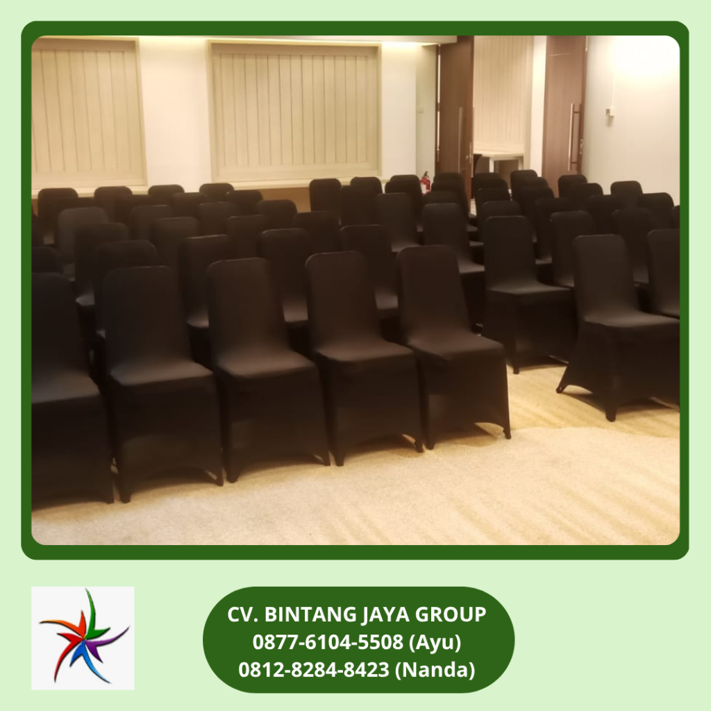 Rental Susun Stainless Sarung Kursi Hitam Jakarta