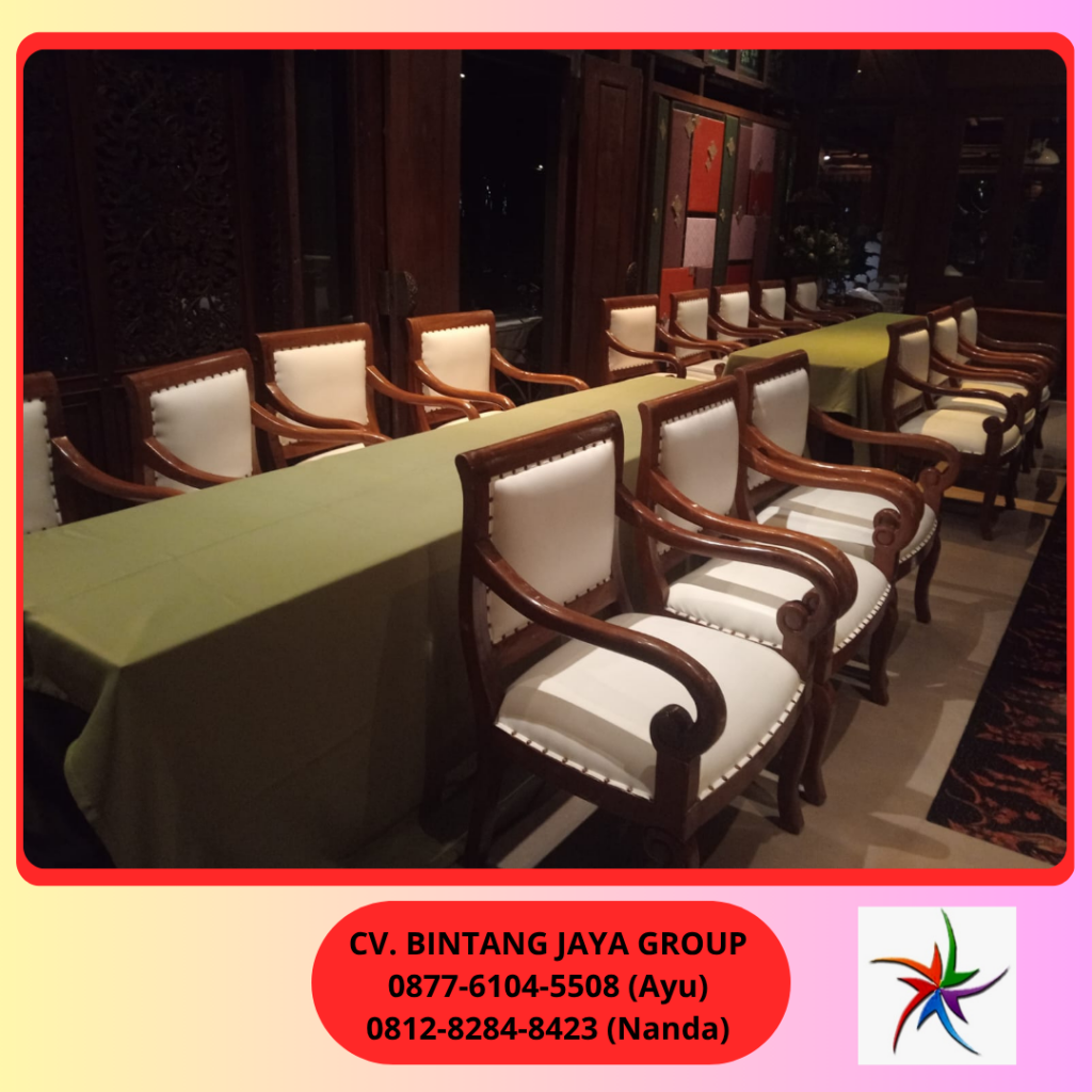 Sewa Bangku VIP Kayu Atau Arm Chairs Jakarta