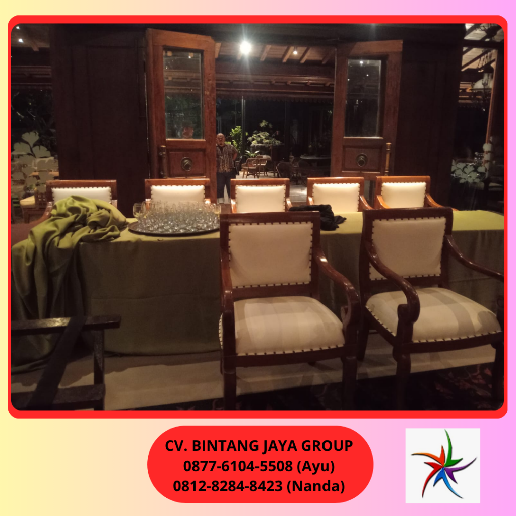Sewa Bangku VIP Kayu Atau Arm Chairs Jakarta