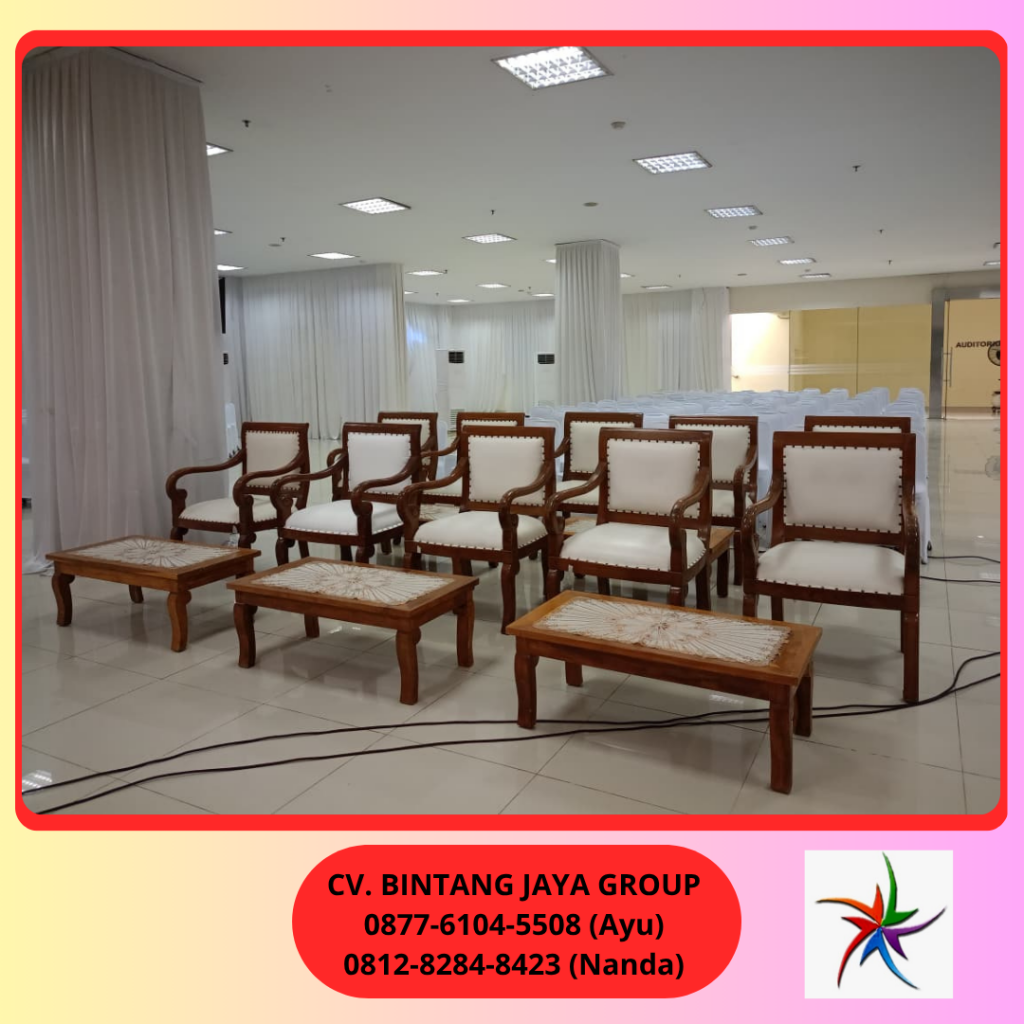Sewa Bangku VIP Kayu Atau Arm Chairs Jakarta