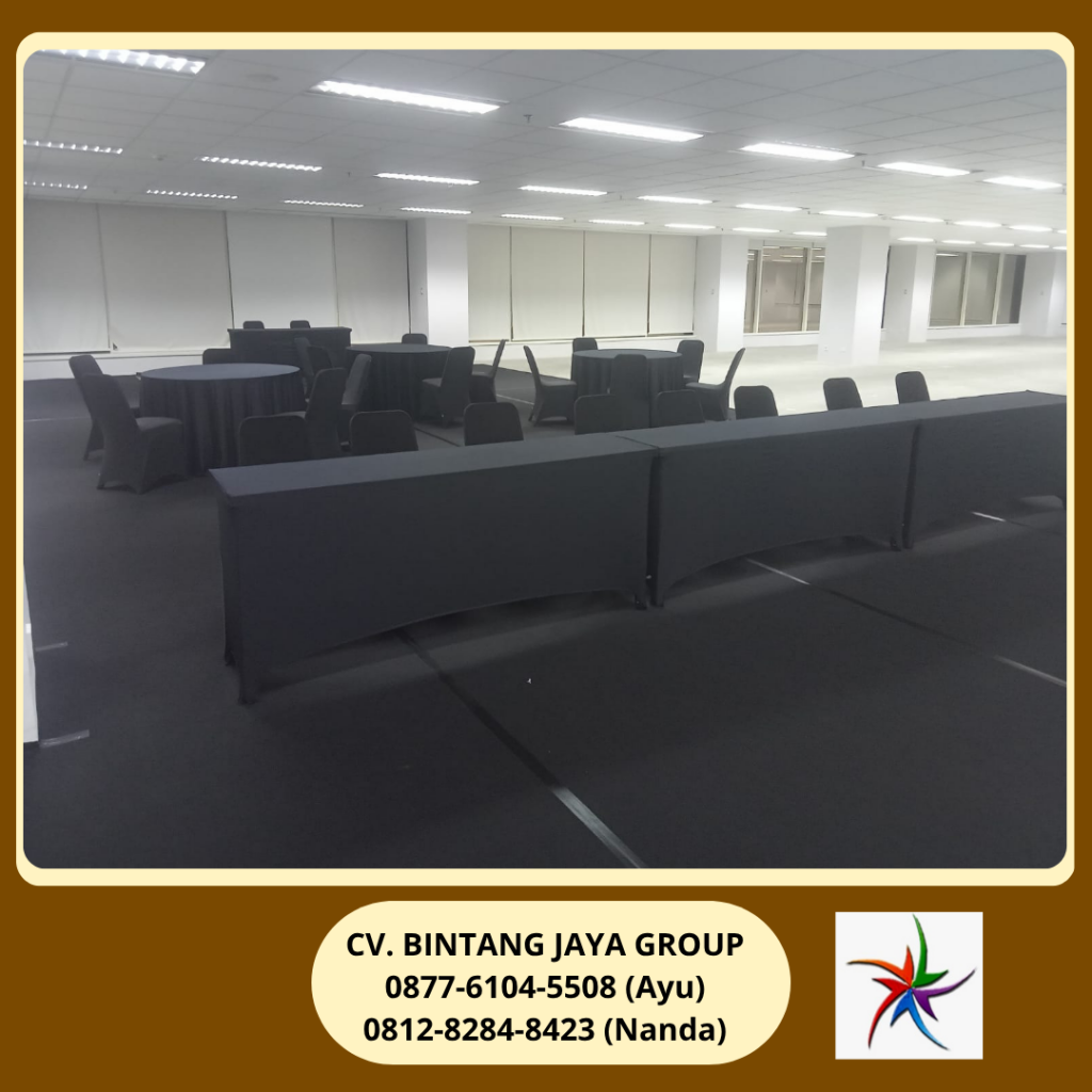 Sewa Karpet Hitam,Round Table,Kursi,Meja Cover Hitam Jakarta