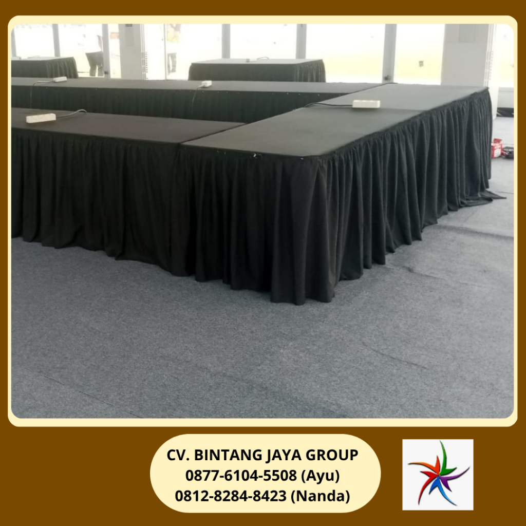 Sewa Karpet Hitam,Round Table,Kursi,Meja Cover Hitam Jakarta