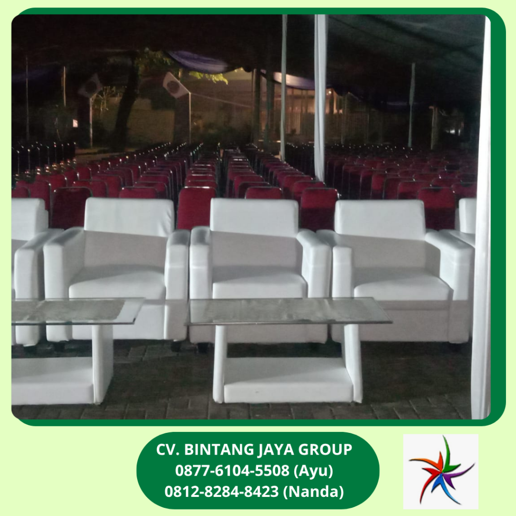 Sewa Sofa Kotak Putih,Meja Putih VIP Kaca Jakarta
