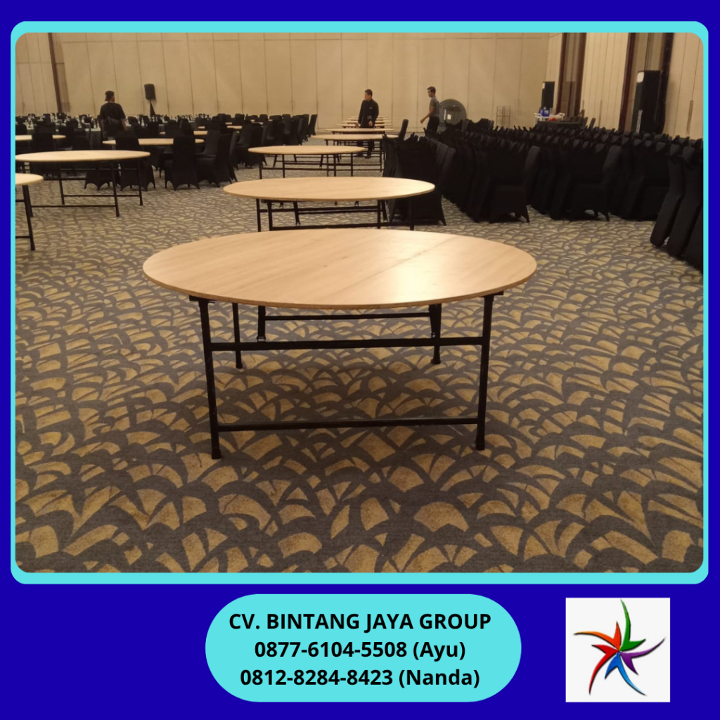 Rental Meja Bundar HPL Polos Jakarta 0878-8012-5555