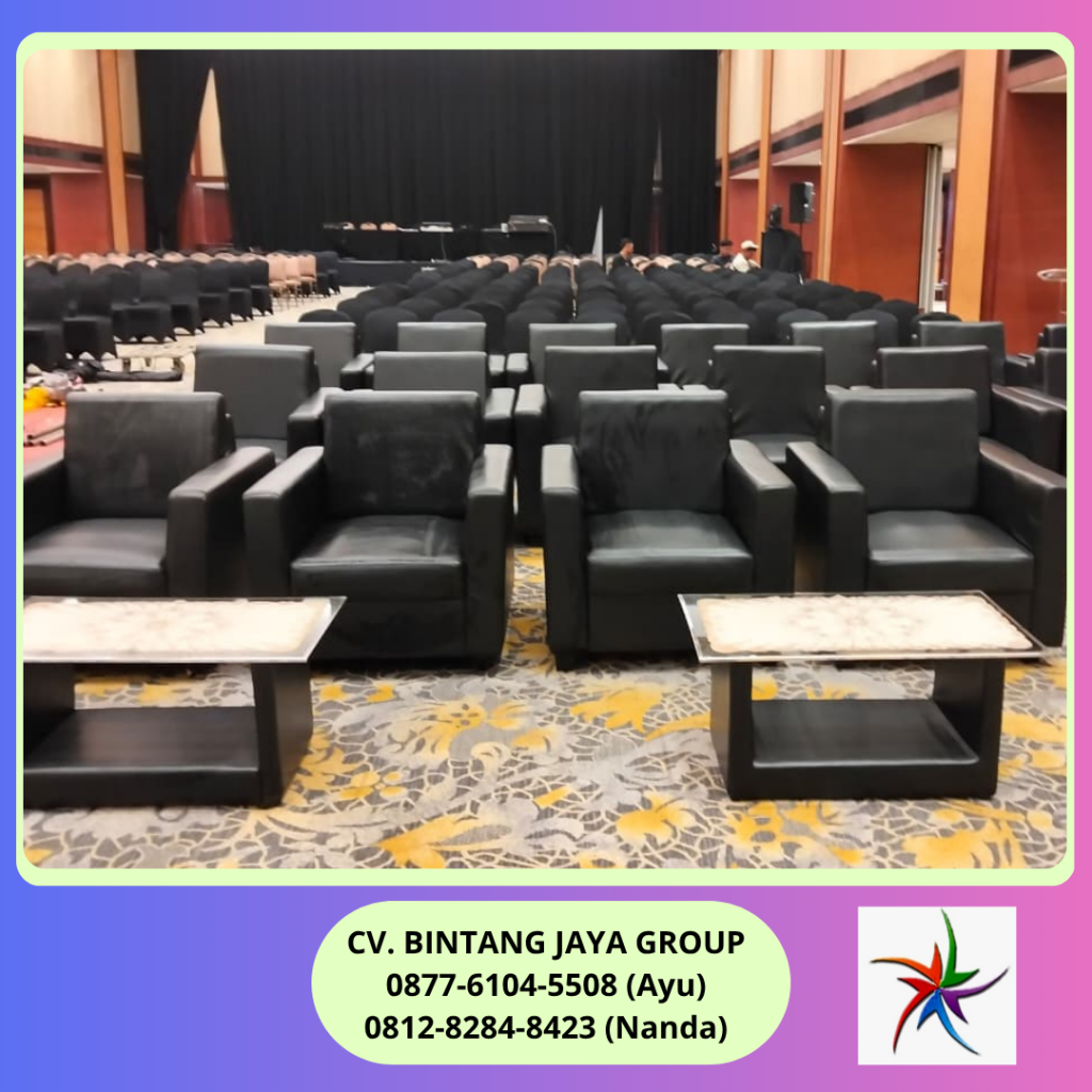 Rental Sofa Hitam Single,Meja Kaca VIP Jakarta 0819-4713-6526