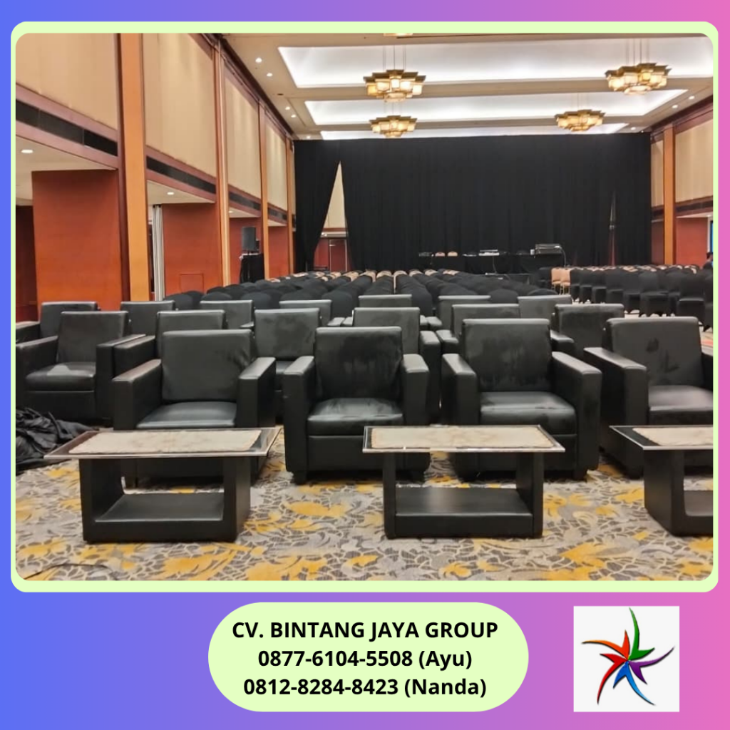 Rental Sofa Hitam Single,Meja Kaca VIP Jakarta 0819-4713-6526