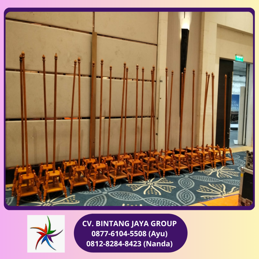 Sewa Tiang Bendera Pataka VIP Kayu Jakarta 0819-4713-6526