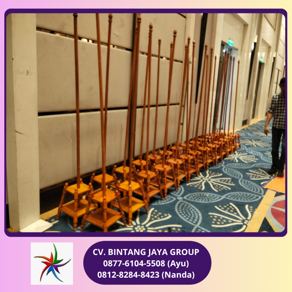Sewa Tiang Bendera Pataka VIP Kayu Jakarta 0819-4713-6526