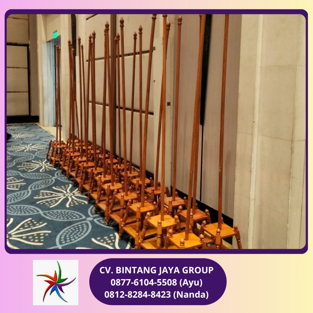 Sewa Tiang Bendera Pataka VIP Kayu Jakarta 0819-4713-6526