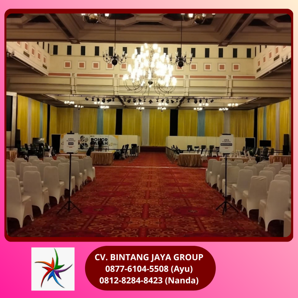 Sewa Tirai Gold Silver Putih Bahan Filamin Jakarta